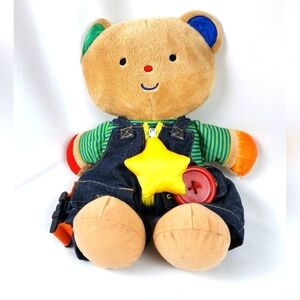 Melissa & Doug, K's Kids “Teddy Wear” Bear, Learn To Dress (No Shoes) Plush 13”